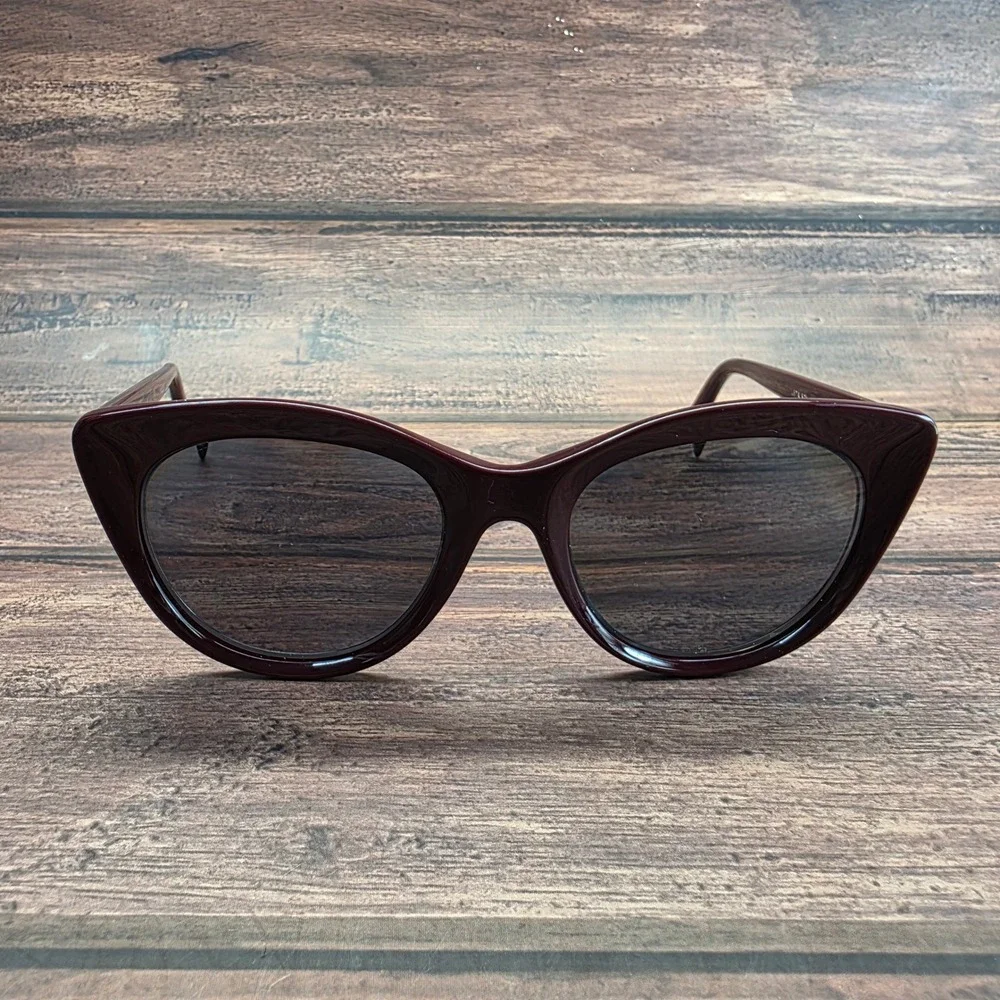 Warby Parker Leta 621 Sunglasses Burgundy Oxblood Cat Eye 52-19-140 FRAMES ONLY